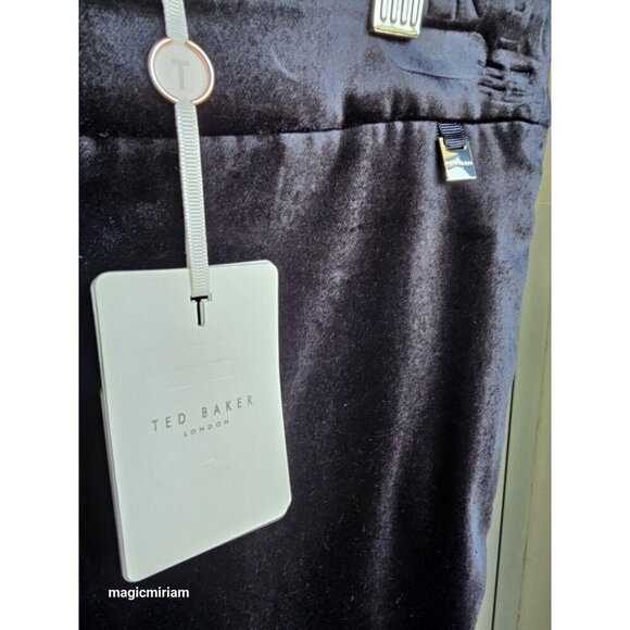 BNWT Ted Baker London Curved Hem Velvet Jogger - Picture 7 of 13
